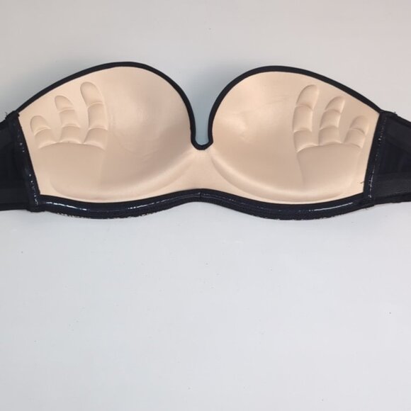 3/$20 Amazon Strapless Push Up Bra Non Slip Lace 34B - Picture 7 of 13